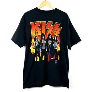 Vintage 1996 Cronies Kiss Graphic Band T-Shirt LG